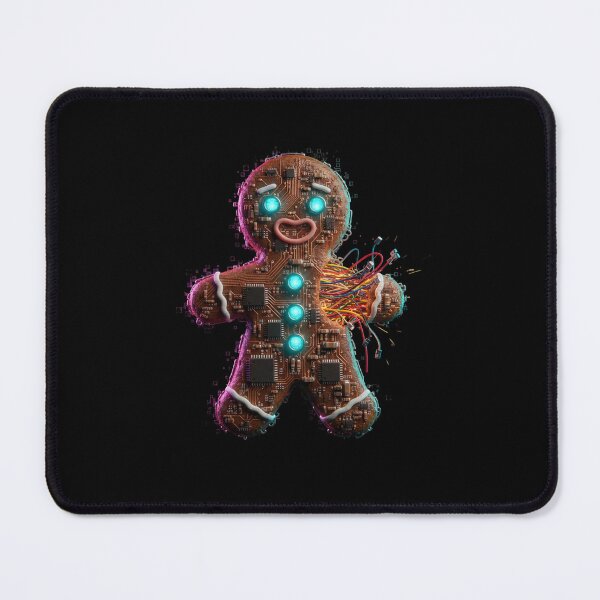 Item preview, Cyber Gingerbread Man: Bitten Circuit Cookie & Glitch Wires designed and sold by trend-forge.
