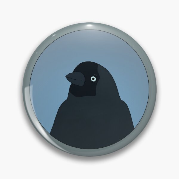 Item preview, Minimalist Jackdaw Portrait - Silver-Eyed Seer Bird Art designed and sold by AvianSpell.