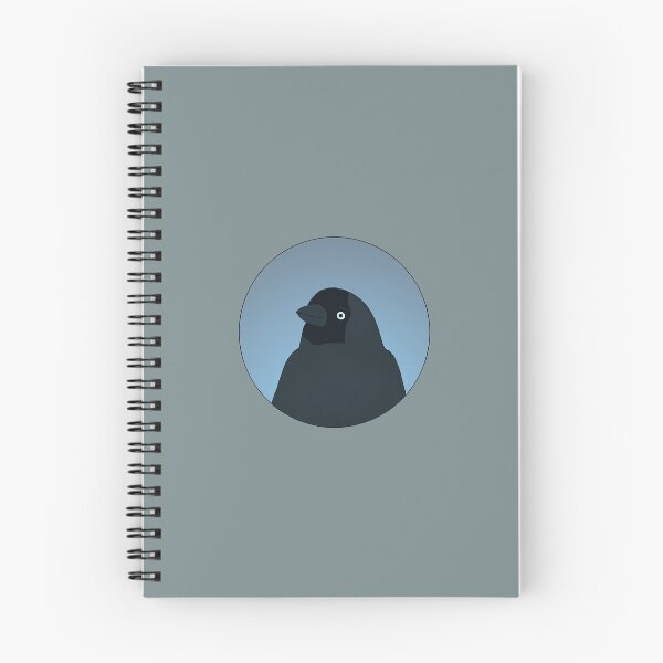 Item preview, Minimalist Jackdaw Portrait - Silver-Eyed Seer Bird Art designed and sold by AvianSpell.