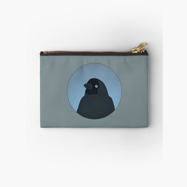 Item preview, Minimalist Jackdaw Portrait - Silver-Eyed Seer Bird Art designed and sold by AvianSpell.