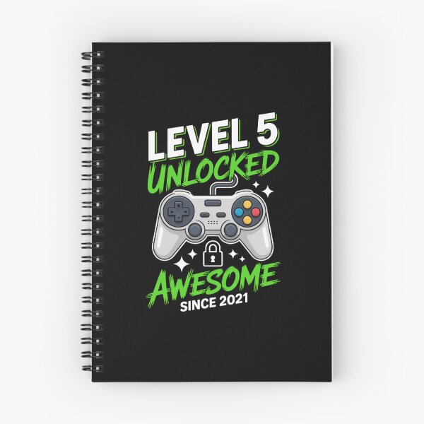 Item preview, Level 5 Unlocked – Awesome Since 2021 – 5th Birthday Gaming Design designed and sold by Gogetgiggles.