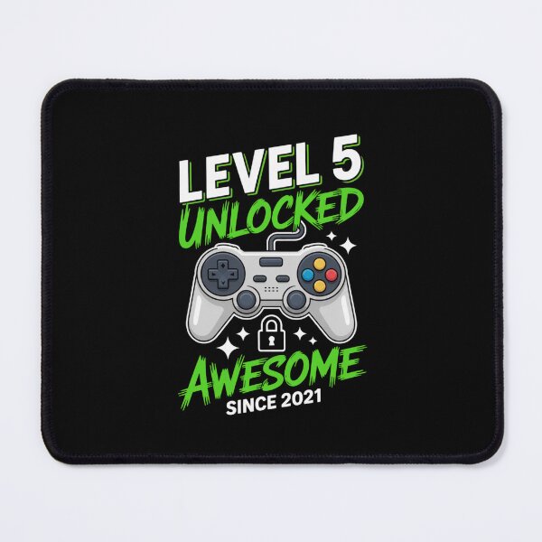 Item preview, Level 5 Unlocked – Awesome Since 2021 – 5th Birthday Gaming Design designed and sold by Gogetgiggles.