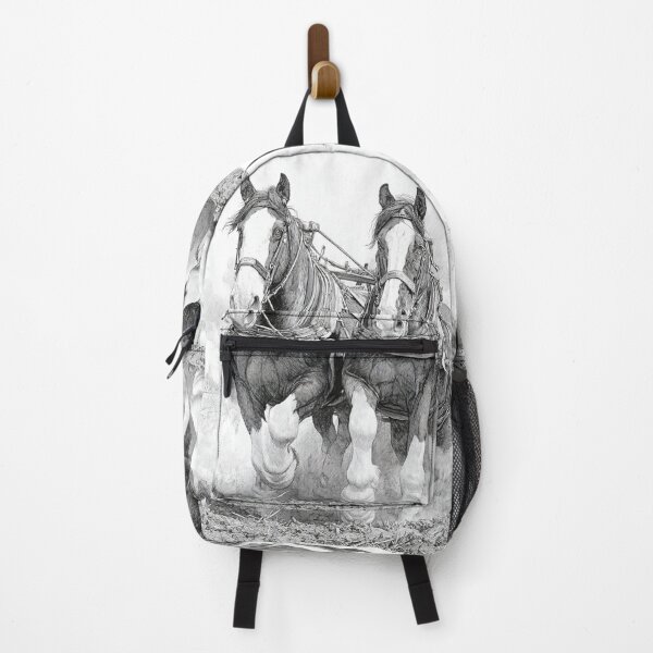 Item preview, A pair of Shire horses pulling a plough across a rugged field Horses in Motion designed and sold by CDC40.