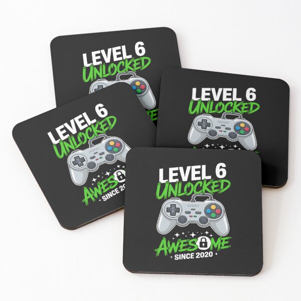 Item preview, Level 6 Unlocked – Awesome Since 2020 – 6th Birthday Gaming Design designed and sold by Gogetgiggles.