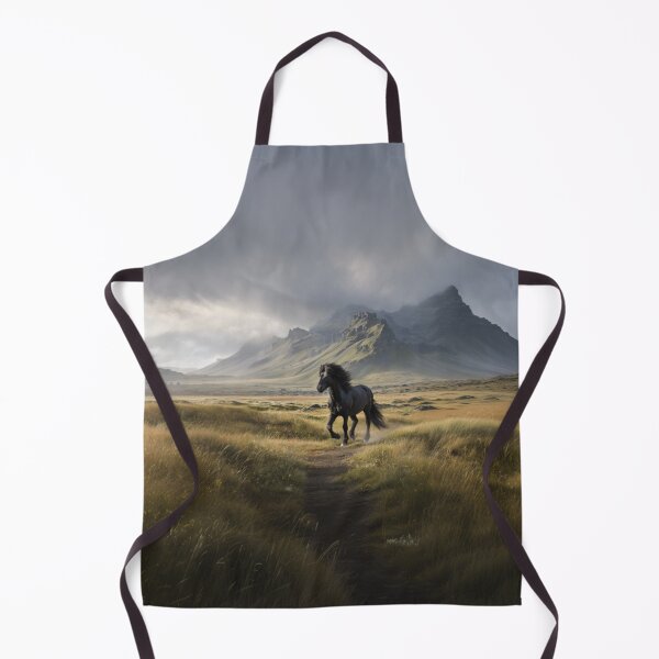 Item preview, An Icelandic horse trotting through a volcanic landscape Horses in Motion designed and sold by CDC40.
