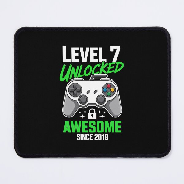Item preview, Level 7 Unlocked – Awesome Since 2019 – 7th Birthday Gaming Design designed and sold by Gogetgiggles.