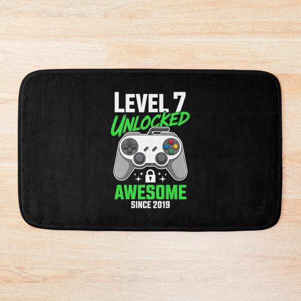 Item preview, Level 7 Unlocked – Awesome Since 2019 – 7th Birthday Gaming Design designed and sold by Gogetgiggles.