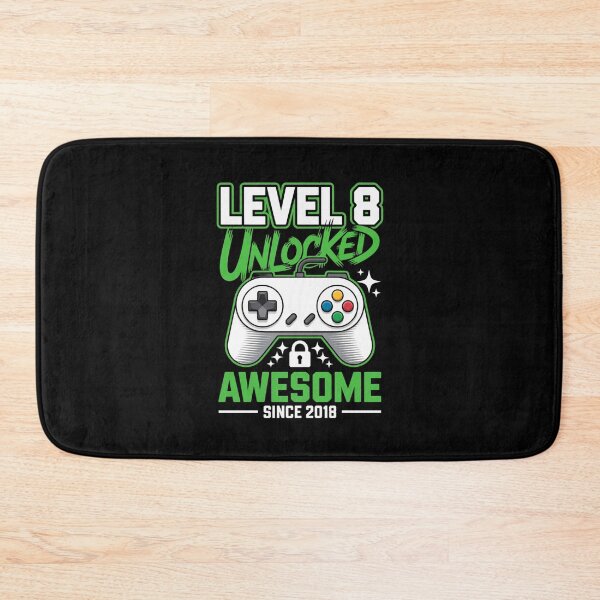 Item preview, Level 8 Unlocked – Awesome Since 2018 – 8th Birthday Gaming Design designed and sold by Gogetgiggles.