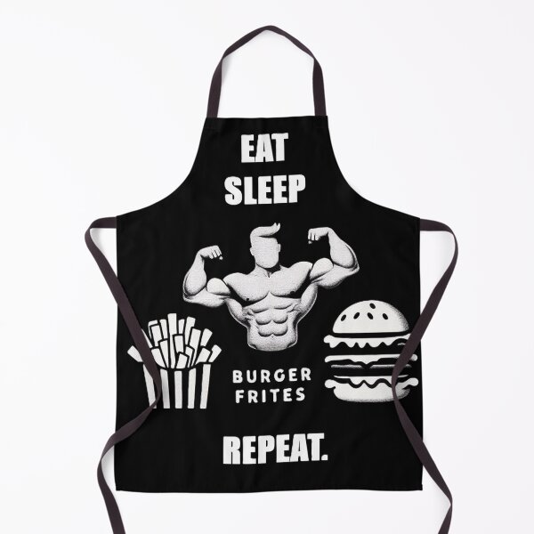 Item preview, EAT SLEEP BURGER REPEAT STRENGTH designed and sold by PetiteEmilie.