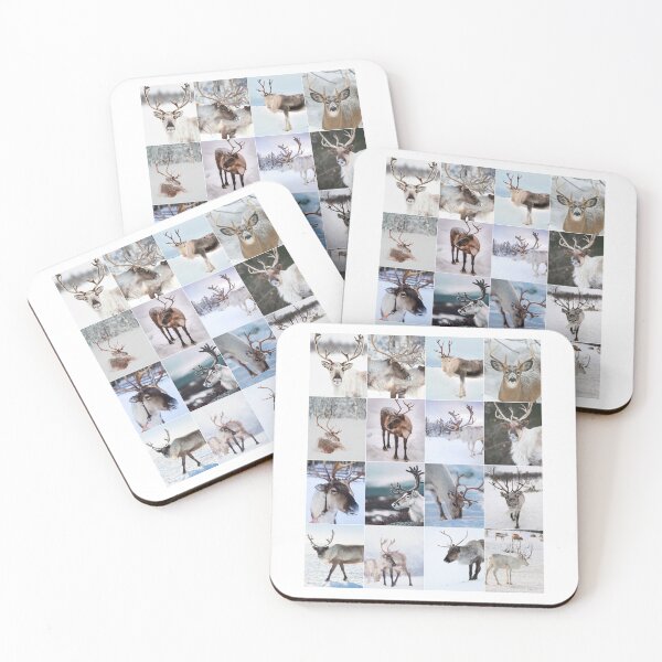 Item preview, Reindeer Christmas Photo Collage designed and sold by ColorfulPrints.