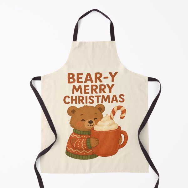 Item preview, "BEAR-Y MERRY CHRISTMAS" — Cozy Bear Holiday Print from Felia designed and sold by Felia001.