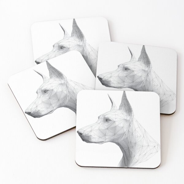 Item preview, Geometric Low Poly Dog Profile Art designed and sold by Wild Ink Studio by Barbara.