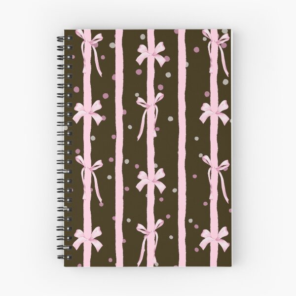 Item preview, chocolate with pink and white polka dots and bows designed and sold by meuliasshop.