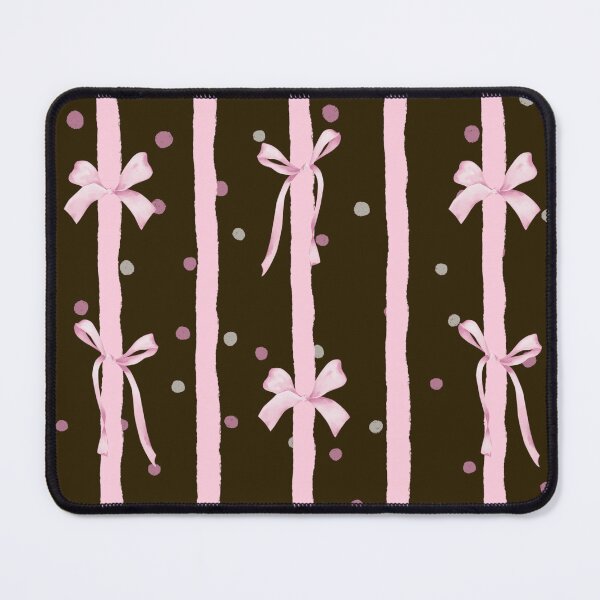 Item preview, chocolate with pink and white polka dots and bows designed and sold by meuliasshop.
