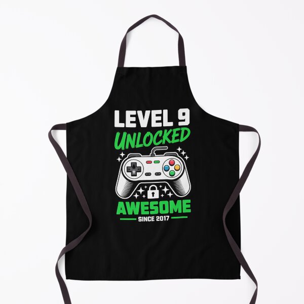 Item preview, Level 9 Unlocked – Awesome Since 2017 – 9th Birthday Gaming Design designed and sold by Gogetgiggles.