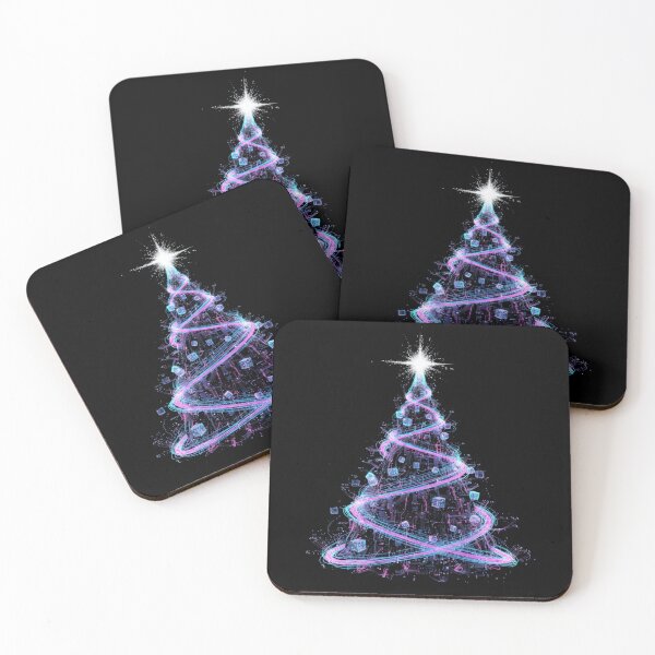 Item preview, Neon Data Tree: Fiber Optic & Circuit Stream Christmas Design designed and sold by trend-forge.