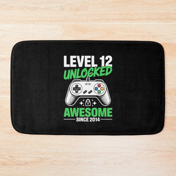 Item preview, Level 12 Unlocked – Awesome Since 2014 – 12th Birthday Gaming Design designed and sold by Gogetgiggles.