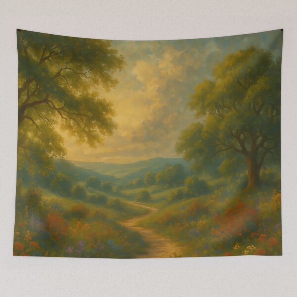 Item preview, Golden Path Through the Peaceful Meadow Jigsaw designed and sold by ArtComixHaven.