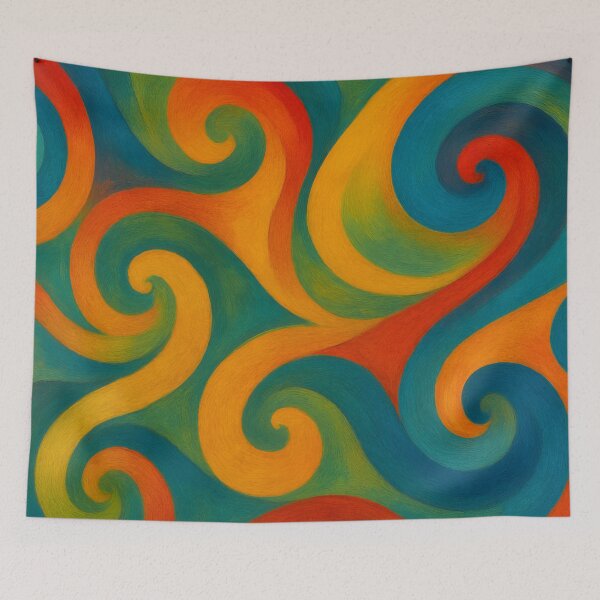 Item preview, Vibrant Swirling Waves of Abstract Colour Jigsaw designed and sold by ArtComixHaven.