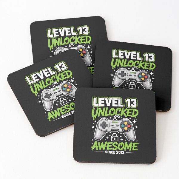 Item preview, Level 13 Unlocked – Awesome Since 2013 – 13th Birthday Gaming Design designed and sold by Gogetgiggles.