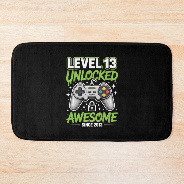 Item preview, Level 13 Unlocked – Awesome Since 2013 – 13th Birthday Gaming Design designed and sold by Gogetgiggles.