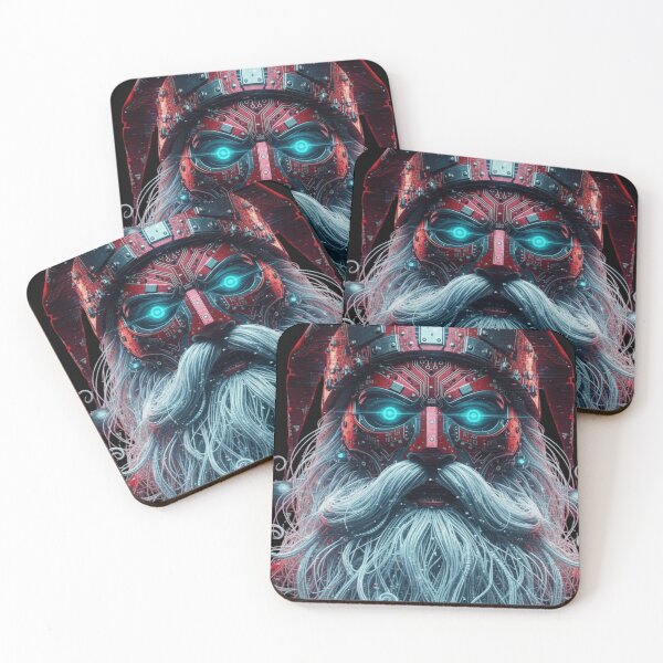 Item preview, Cybernetic Santa: Glitch Circuitry & Wire Beard Design designed and sold by trend-forge.