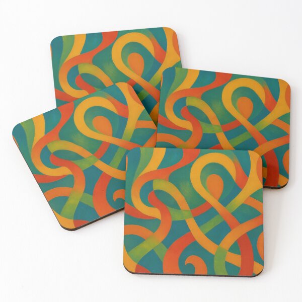 Item preview, Interwoven Ribbons of Bold Abstract Colour Jigsaw designed and sold by ArtComixHaven.