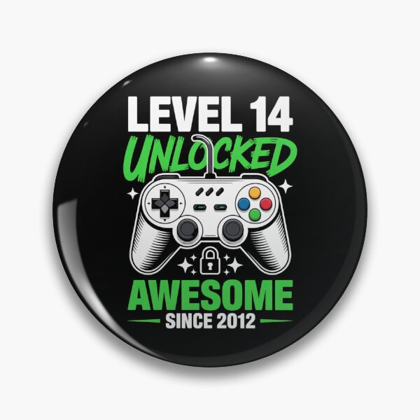 Item preview, Level 14 Unlocked – Awesome Since 2012 – 14th Birthday Gaming Design designed and sold by Gogetgiggles.