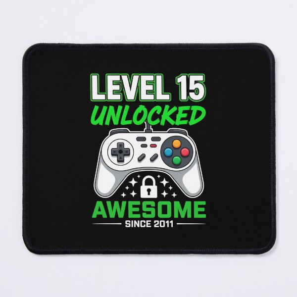 Item preview, Level 15 Unlocked – Awesome Since 2011 – 15th Birthday Gaming Design designed and sold by Gogetgiggles.
