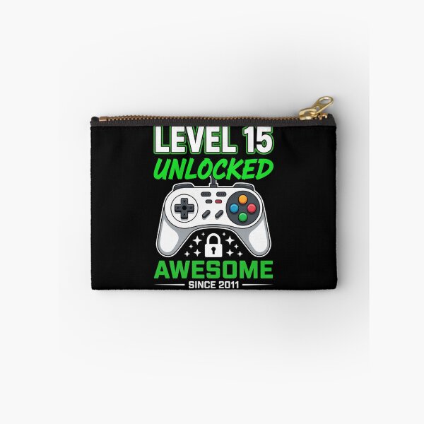 Item preview, Level 15 Unlocked – Awesome Since 2011 – 15th Birthday Gaming Design designed and sold by Gogetgiggles.
