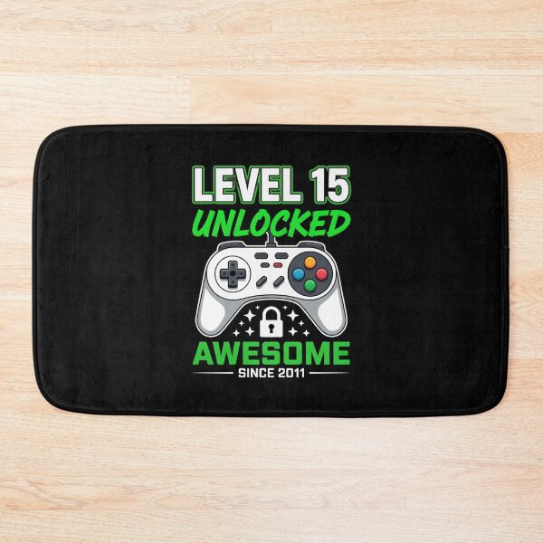 Item preview, Level 15 Unlocked – Awesome Since 2011 – 15th Birthday Gaming Design designed and sold by Gogetgiggles.