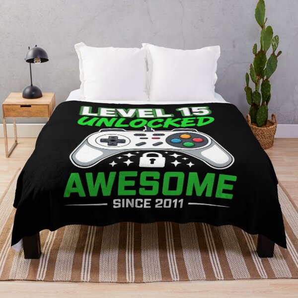 Item preview, Level 15 Unlocked – Awesome Since 2011 – 15th Birthday Gaming Design designed and sold by Gogetgiggles.