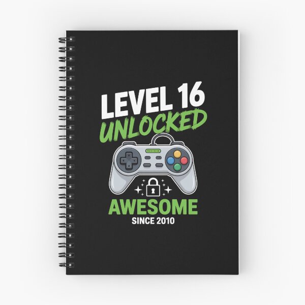Item preview, Level 16 Unlocked – Awesome Since 2010 – 16th Birthday Gaming Design designed and sold by Gogetgiggles.