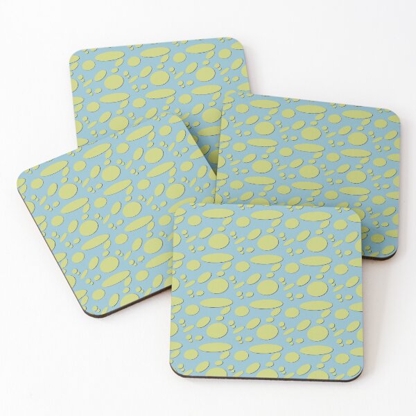 Item preview, Retro Lava Oval Pattern in Blue and Green designed and sold by Artistestella.