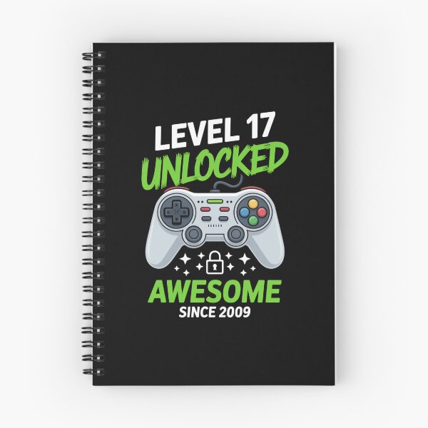 Item preview, Level 17 Unlocked – Awesome Since 2009 – 17th Birthday Gaming Design designed and sold by Gogetgiggles.