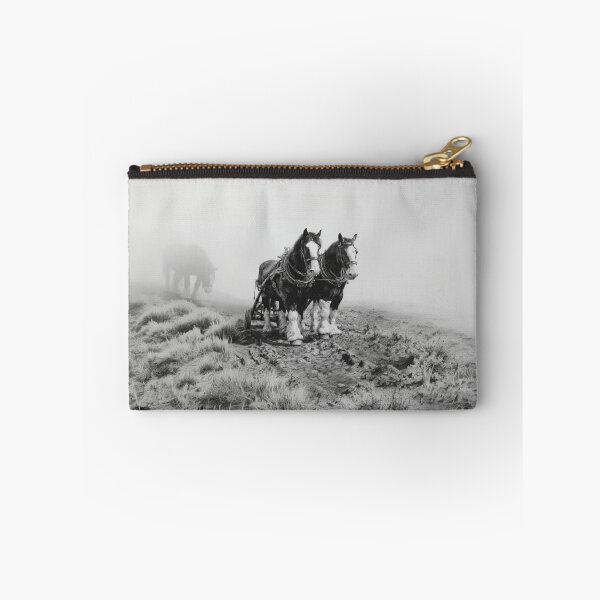 Item preview, A pair of Shire horses pulling a plough across a rugged field Horses in Motion designed and sold by CDC40.