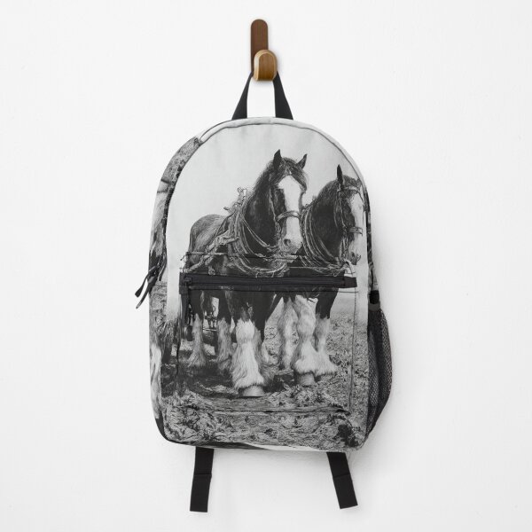 Item preview, A pair of Shire horses pulling a plough across a rugged field Horses in Motion designed and sold by CDC40.