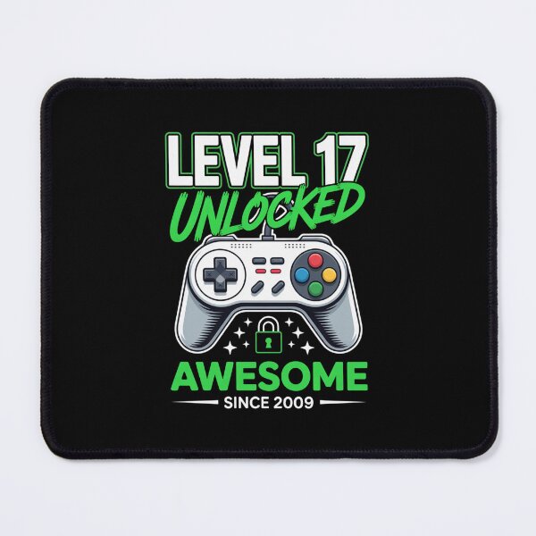Item preview, Level 17 Unlocked – Awesome Since 2009 – 17th Birthday Gaming Design designed and sold by Gogetgiggles.