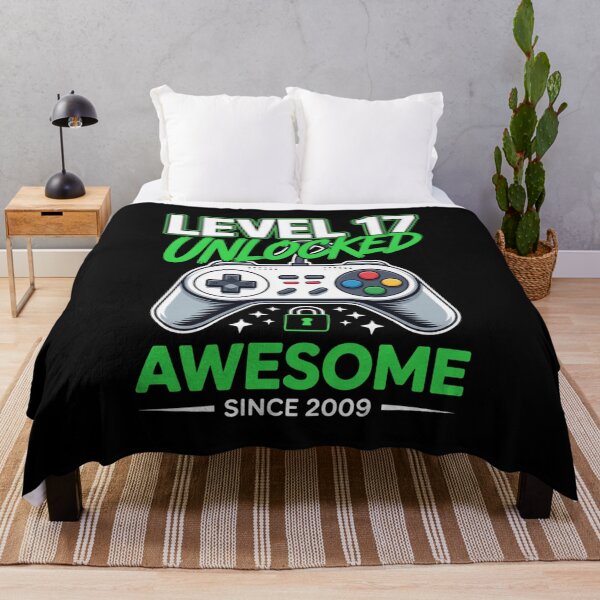 Item preview, Level 17 Unlocked – Awesome Since 2009 – 17th Birthday Gaming Design designed and sold by Gogetgiggles.