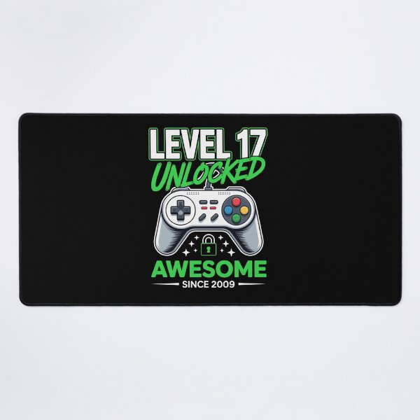 Item preview, Level 17 Unlocked – Awesome Since 2009 – 17th Birthday Gaming Design designed and sold by Gogetgiggles.