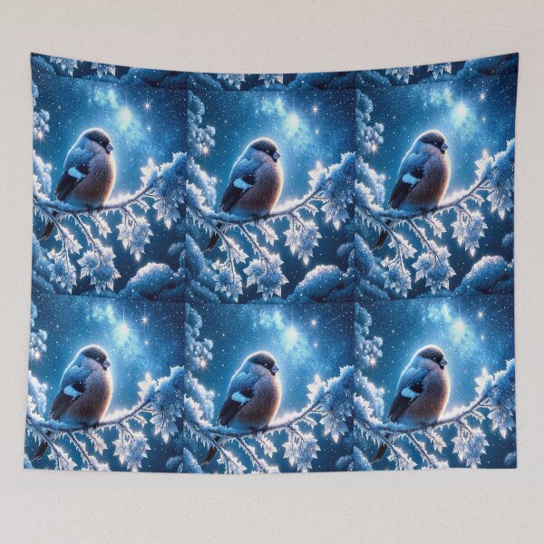Item preview, Moonlit Bird — Serene Winter Night Print designed and sold by Felia001.
