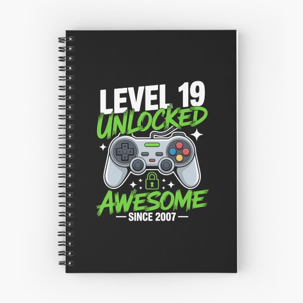 Item preview, Level 19 Unlocked – Awesome Since 2007 – 19th Birthday Gaming Design designed and sold by Gogetgiggles.