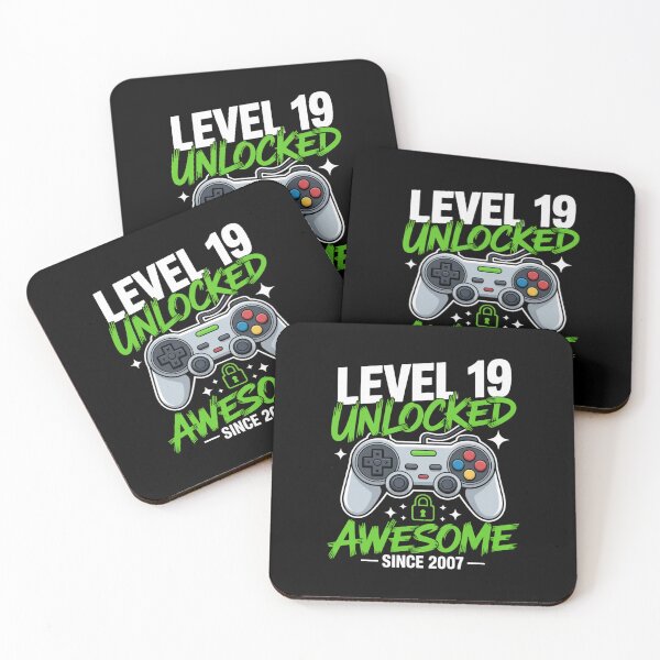 Item preview, Level 19 Unlocked – Awesome Since 2007 – 19th Birthday Gaming Design designed and sold by Gogetgiggles.
