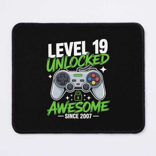 Item preview, Level 19 Unlocked – Awesome Since 2007 – 19th Birthday Gaming Design designed and sold by Gogetgiggles.