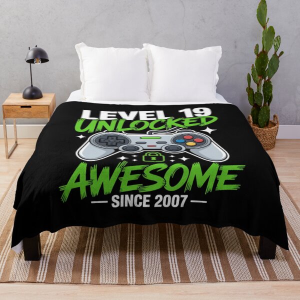 Item preview, Level 19 Unlocked – Awesome Since 2007 – 19th Birthday Gaming Design designed and sold by Gogetgiggles.