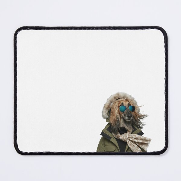 Item preview, Afghan Hound Winter Style | Chic Cold-Weather Pet Art designed and sold by slydawgstudio.