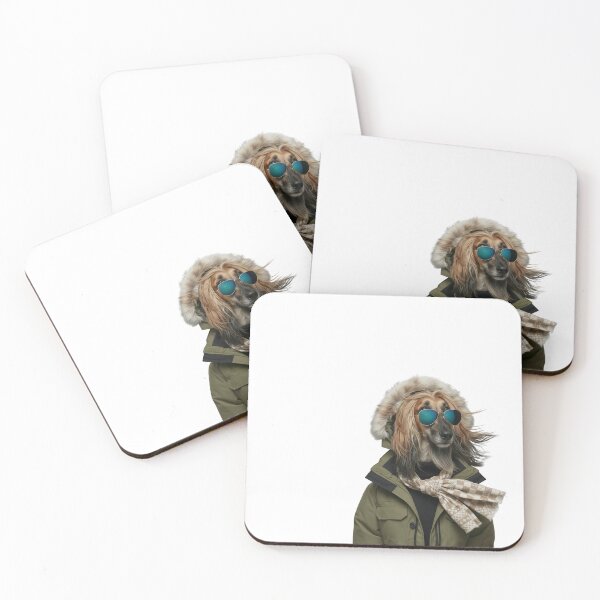 Item preview, Afghan Hound Winter Style | Chic Cold-Weather Pet Art designed and sold by slydawgstudio.