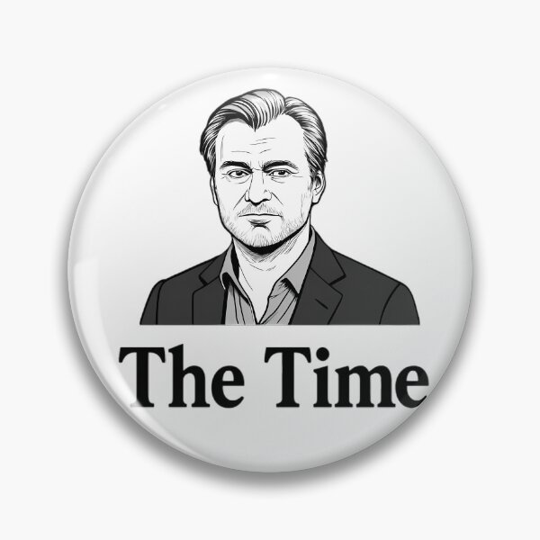 Item preview, Christopher Nolan The Time - Film Director Portrait Minimalist Cinema Art designed and sold by LoomisDreams.
