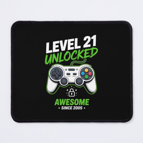 Item preview, Level 21 Unlocked – Awesome Since 2005 – 21st Birthday Gaming Design designed and sold by Gogetgiggles.