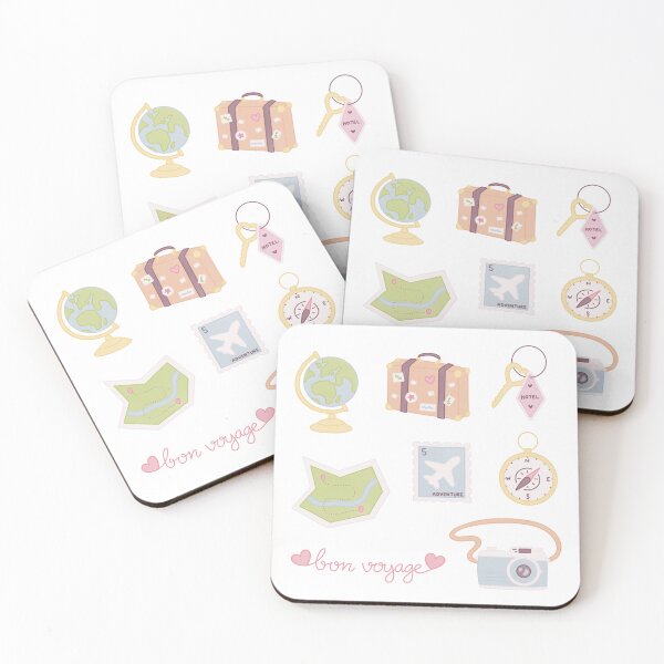 Item preview, travel aesthetic cute pastel collection designed and sold by winterpumpkin.
